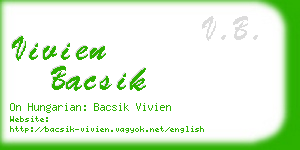 vivien bacsik business card